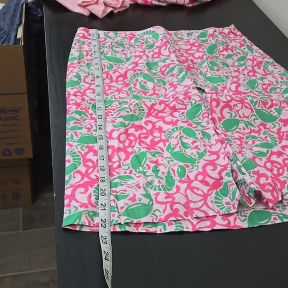 L.L. Bean Seacoast Skirt Prin Set Pink Crab Lobster Three Piece Size M/8 - Picture 13 of 16